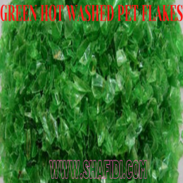 GREEN HOT WASHED PET FLAKES